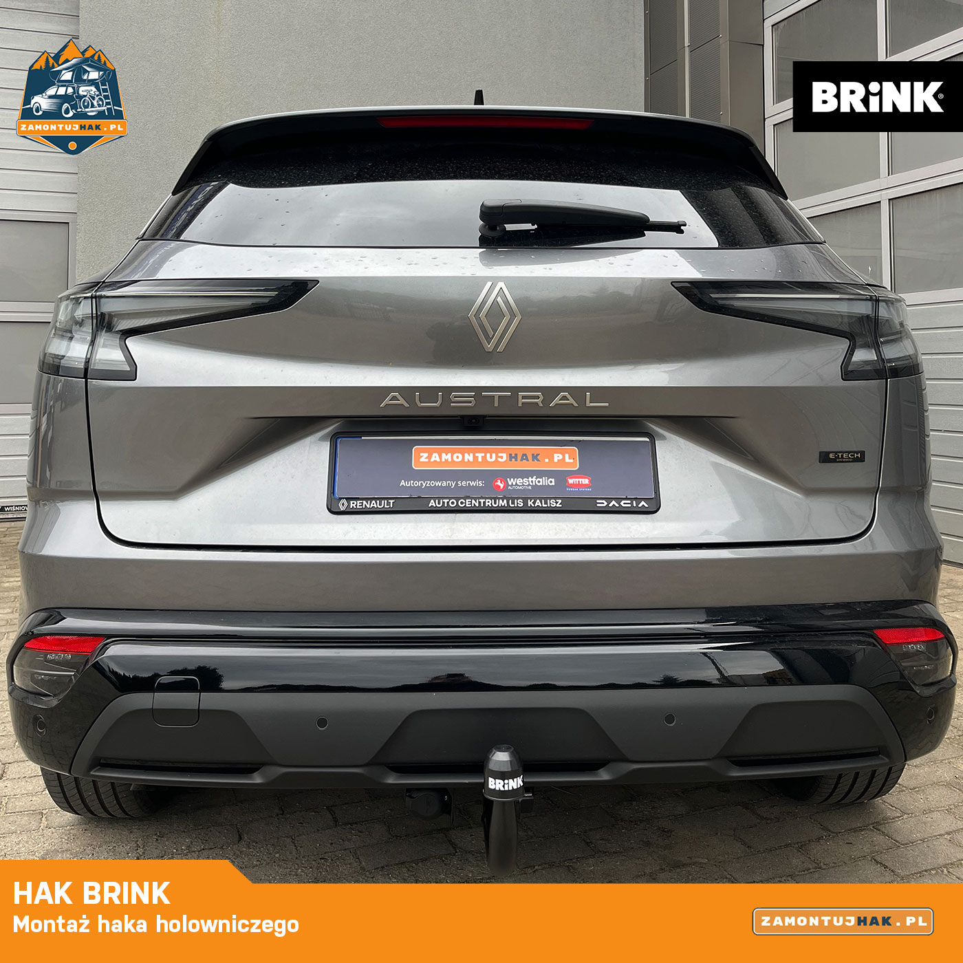 Renault Austral E-Tech z zamontowanym hakiem Brink